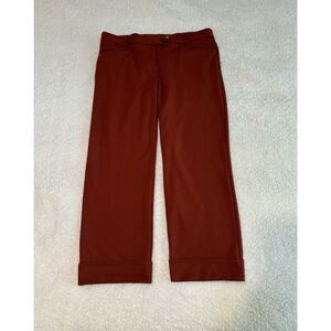 Betabrand Womens Pants XL Orange Mid Rise Slimming Stretch Fabric 70’s Vibe